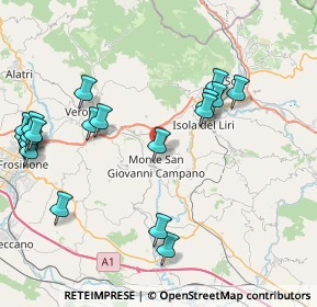 Mappa Via le Poste, 03025 Monte San Giovanni Campano FR, Italia (10.2355)