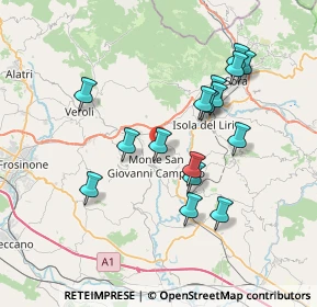 Mappa Via le Poste, 03025 Monte San Giovanni Campano FR, Italia (7.26688)