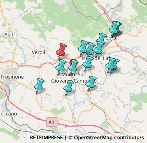 Mappa Via Santo Stefano, 03025 Monte San Giovanni Campano FR, Italia (6.54188)