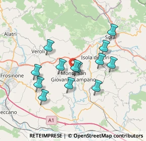 Mappa Via Santo Stefano, 03025 Monte San Giovanni Campano FR, Italia (6.73385)