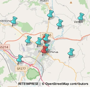 Mappa SS  214 PER, 03100 Frosinone FR, Italia (3.87182)