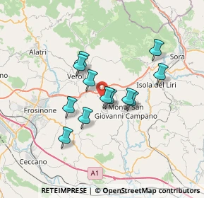 Mappa MIZZONI DANIELE E SABRINA SNC, 03022 Boville Ernica FR, Italia (5.71667)