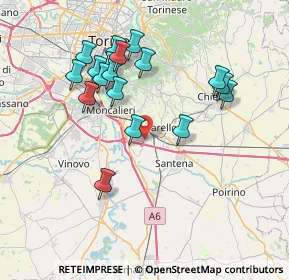 Mappa Via Massimo D'Antona, 10028 Trofarello TO, Italia (7.38889)