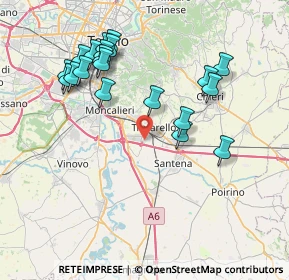 Mappa Via Antonio Chiribiri, 10028 Trofarello TO, Italia (8.0985)