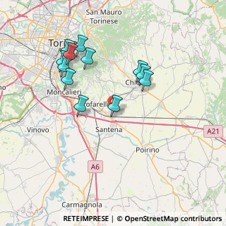 Mappa Via Lagrange, 10020 Cambiano TO, Italia (7.52667)