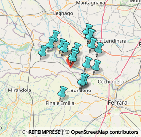 Mappa Via Fossalta, 46022 Felonica MN, Italia (9.769)