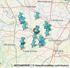 Mappa Via Fossalta, 46022 Felonica MN, Italia (10.89)