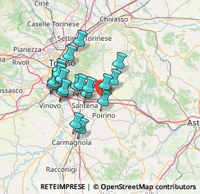 Mappa Via Castelguelfo, 10023 Chieri TO, Italia (10.8225)