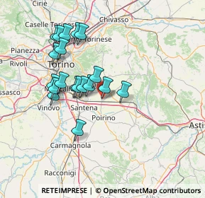 Mappa Via Monte Adamello, 10023 Chieri TO, Italia (13.27526)