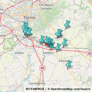 Mappa Via Alessandro Volta, 10020 Cambiano TO, Italia (6.06882)