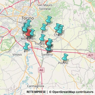 Mappa Via G. Mazzini, 10020 Cambiano TO, Italia (6.532)