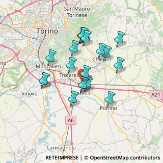 Mappa Via G. Mazzini, 10020 Cambiano TO, Italia (6.2525)