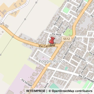 Mappa Via Cantone, 1, 46025 Poggio Rusco, Mantova (Lombardia)