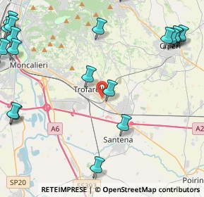 Mappa Fermata 3042 - DON GRASSI, 10028 Trofarello TO, Italia (6.4735)