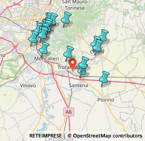 Mappa Fermata 3042 - DON GRASSI, 10028 Trofarello TO, Italia (7.9695)