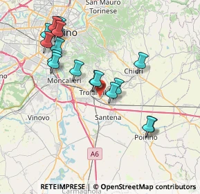 Mappa Fermata 3042 - DON GRASSI, 10028 Trofarello TO, Italia (7.57375)