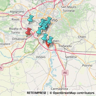 Mappa Strada Tetti Piatti, 10024 Moncalieri TO, Italia (6.405)