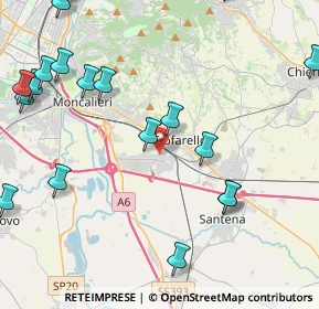 Mappa Via Umberto Saba, 10028 Trofarello TO, Italia (5.8575)