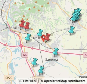 Mappa Via San Giovanni Bosco, 10028 Trofarello TO, Italia (4.97625)