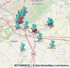 Mappa Via San Giovanni Bosco, 10028 Trofarello TO, Italia (7.689)