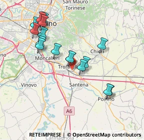 Mappa Via San Giovanni Bosco, 10028 Trofarello TO, Italia (7.50938)