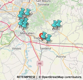 Mappa Via San Giovanni Bosco, 10028 Trofarello TO, Italia (7.56273)