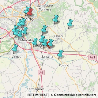 Mappa Via Cavour, 10020 Cambiano TO, Italia (9.0485)