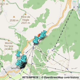 Mappa Via del Colle, 10058 Sestriere TO, Italia (1.37407)