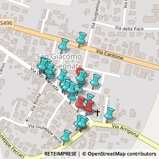 Mappa Via Guglielmo Marconi, 46020 San Giacomo delle Segnate MN, Italia (0.11071)