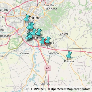 Mappa Via Marco Biagi, 10028 Trofarello TO, Italia (6.33417)