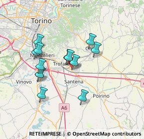 Mappa Via Polesine, 10020 Cambiano TO, Italia (6.23077)