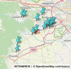 Mappa Regione Valle Dusana, 10045 Piossasco TO, Italia (6.85067)