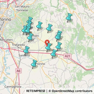Mappa Via Salvatore Quasimodo, 10020 Riva presso Chieri TO, Italia (7.35353)