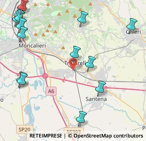 Mappa Via Cuneo, 10028 Trofarello TO, Italia (5.81286)