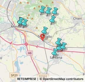 Mappa Via Cuneo, 10028 Trofarello TO, Italia (3.92667)