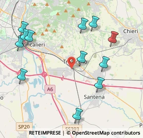 Mappa Via Cuneo, 10028 Trofarello TO, Italia (4.80833)