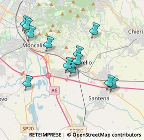 Mappa Via riccardo lombardi, 10028 Trofarello TO, Italia (3.67167)