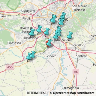 Mappa Via Giacomo Matteotti, 10048 Vinovo TO, Italia (6.73375)