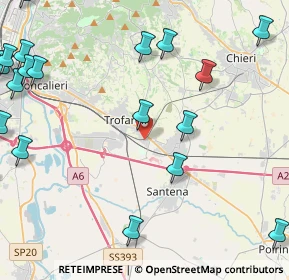 Mappa Via Sabbioni, 10028 Trofarello TO, Italia (6.4355)