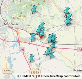 Mappa Via Sabbioni, 10028 Trofarello TO, Italia (3.32647)