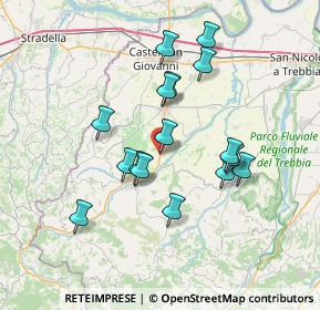 Mappa Località Vaie di Fabbiano, 29011 Borgonovo Val Tidone PC, Italia (6.4)