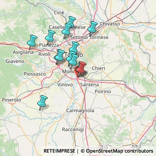Mappa Via Achille Grandi, 10024 La Loggia TO, Italia (12.96385)