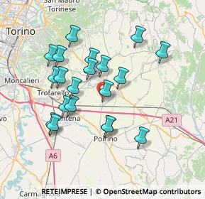Mappa Via G. Deledda, 10023 Chieri TO, Italia (6.7655)