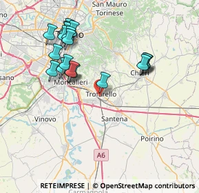 Mappa 10028 Trofarello TO, Italia (7.7965)