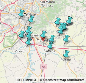 Mappa 10028 Trofarello TO, Italia (7.33737)