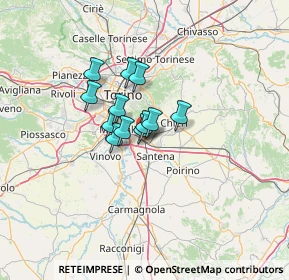 Mappa 10028 Trofarello TO, Italia (7.66083)