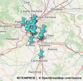Mappa 10028 Trofarello TO, Italia (10.41235)