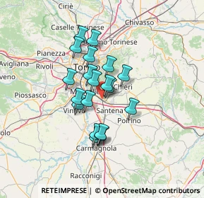 Mappa 10028 Trofarello TO, Italia (9.96895)