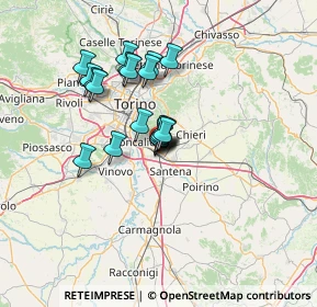 Mappa 10028 Trofarello TO, Italia (9.7885)