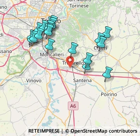 Mappa Via Molino della Splua, 10028 Moncalieri TO, Italia (8.0155)